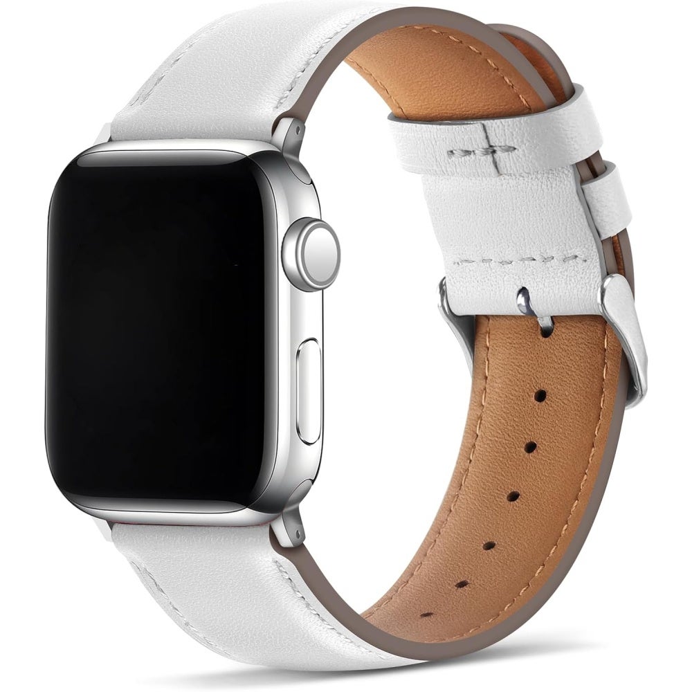 Pasek ze skóry naturalnej kompatybilny z Apple Watch 49/46/45/44/42 mm, do Ultra 3 2 1 SE Serii 11-1, jasnobrązowy