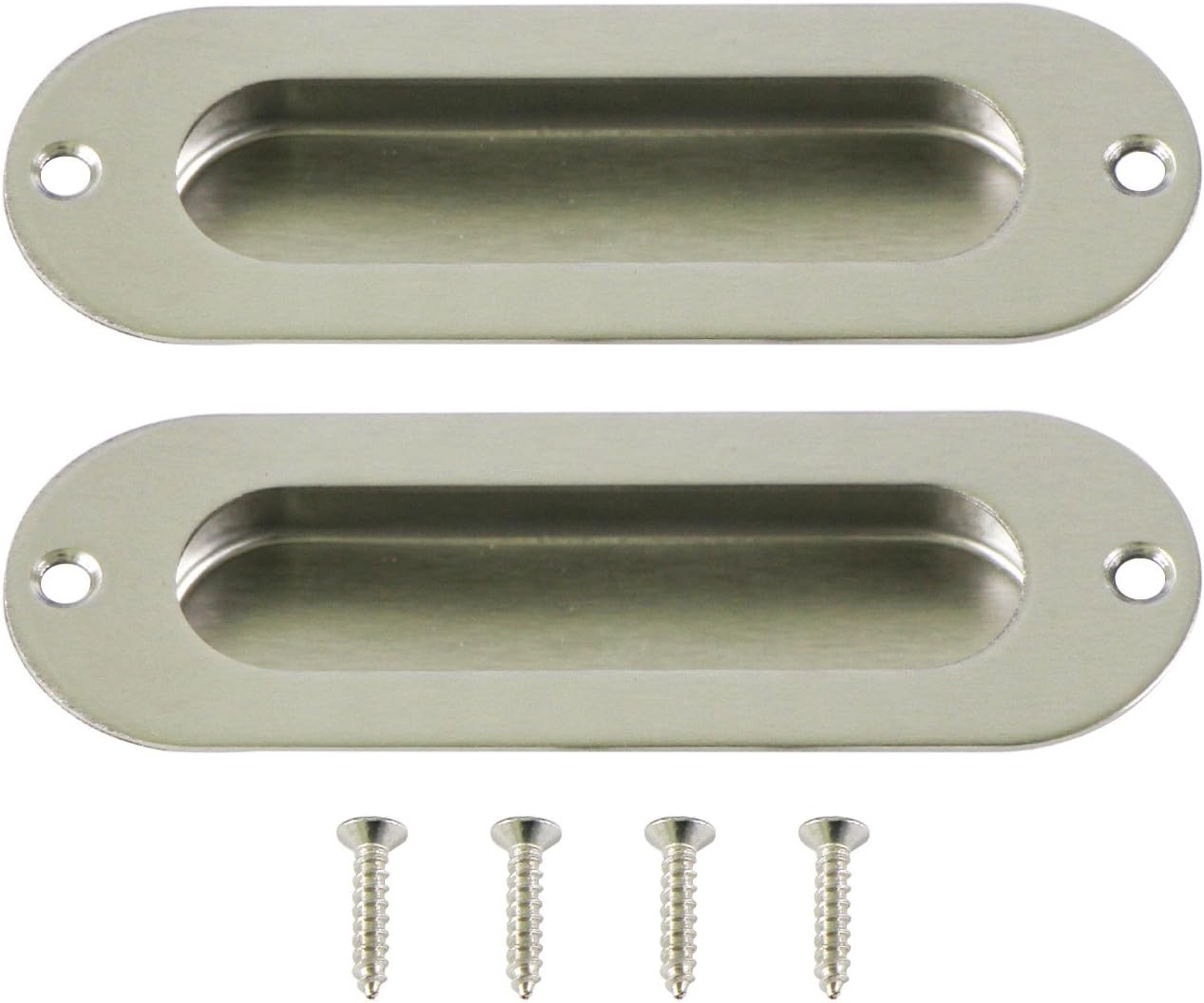 Zestaw 2 szt. Wpuszczane uchwyty do drzwi przesuwnych ze stali nierdzewnej Sliding Door Handles