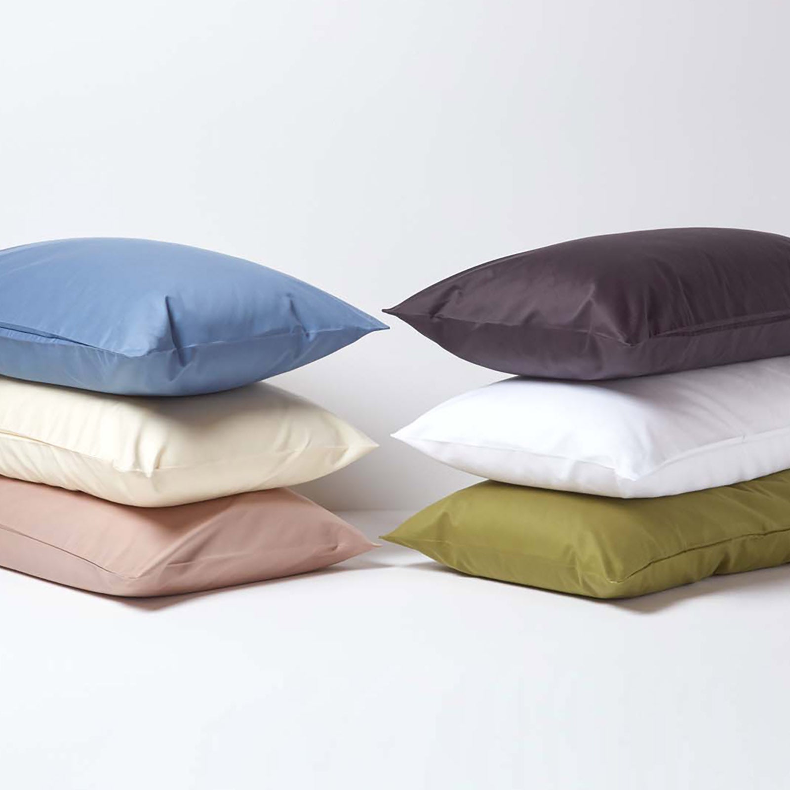 Homescapes Taie d'oreiller Gris foncé 100% coton Egyptien 1000 fils 60x60 - 5