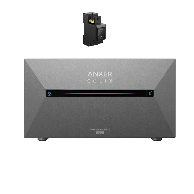 Anker Solix Solarbank 2 E1600 AC con contatore intelligente, stazione di alimentazione fotovoltaica da balcone Plug and Play, 1600 Wh, 2 MPPT