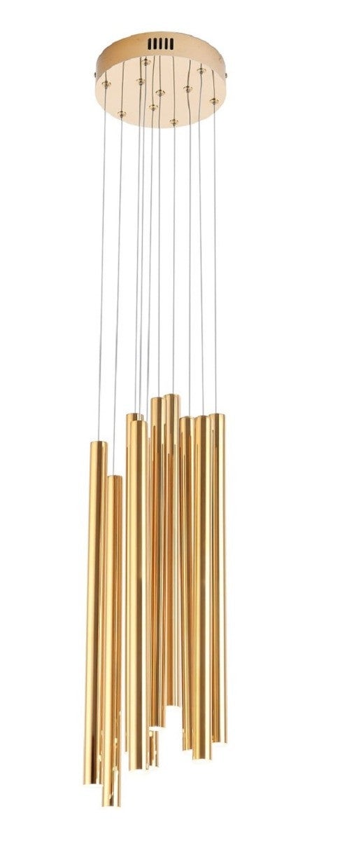 Lampa wisząca ORGANIC LED 10x1W Ciepła biel 600lm złota wym: 183 x 62 x 62 cm Maxlight