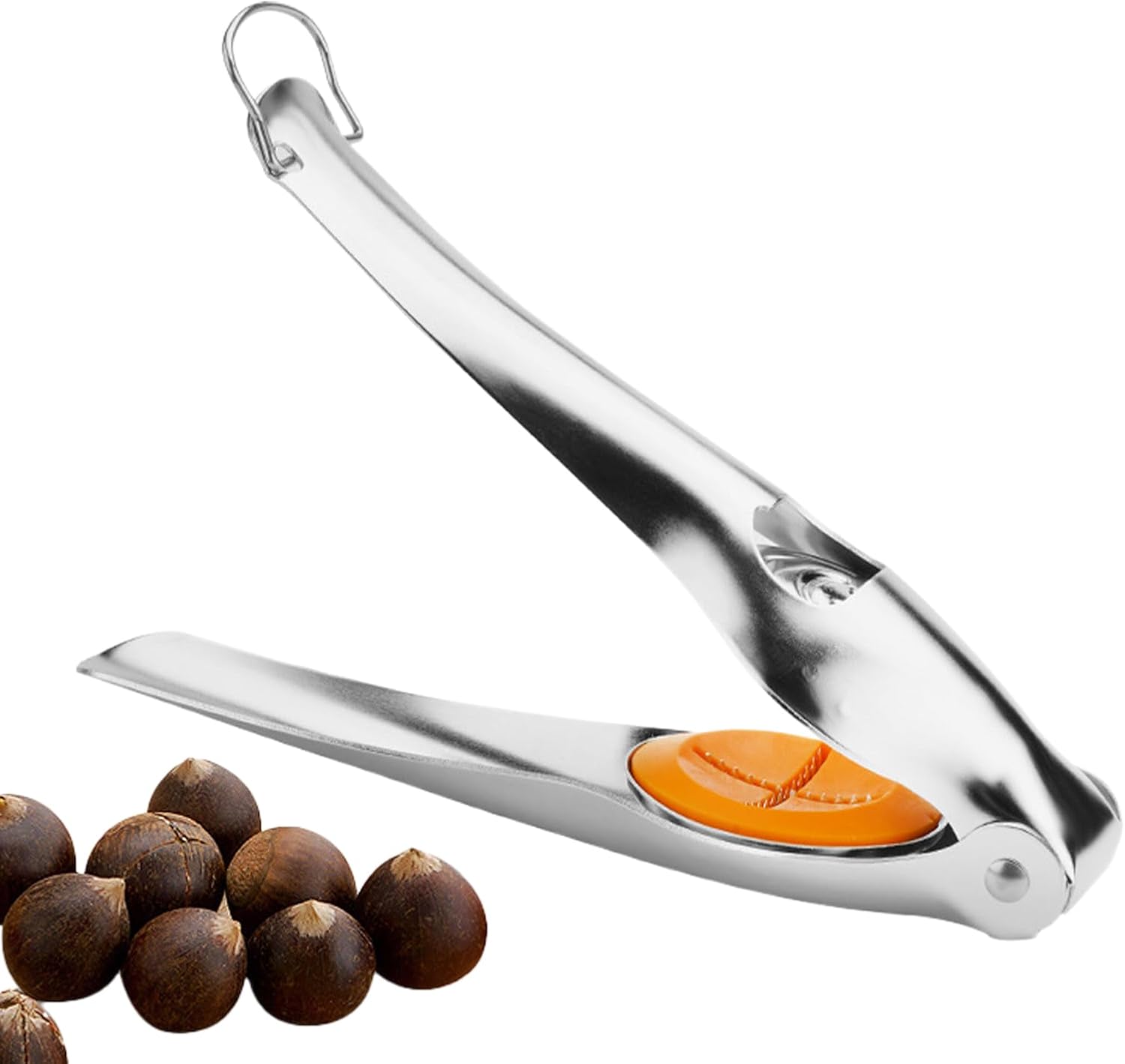 Otwieracz do kasztanów – narzędzie do łuskania ze stali nierdzewnej – dziadek do orzechów z otwieraczem do butelek – do suszonych owoców w kuchni domo