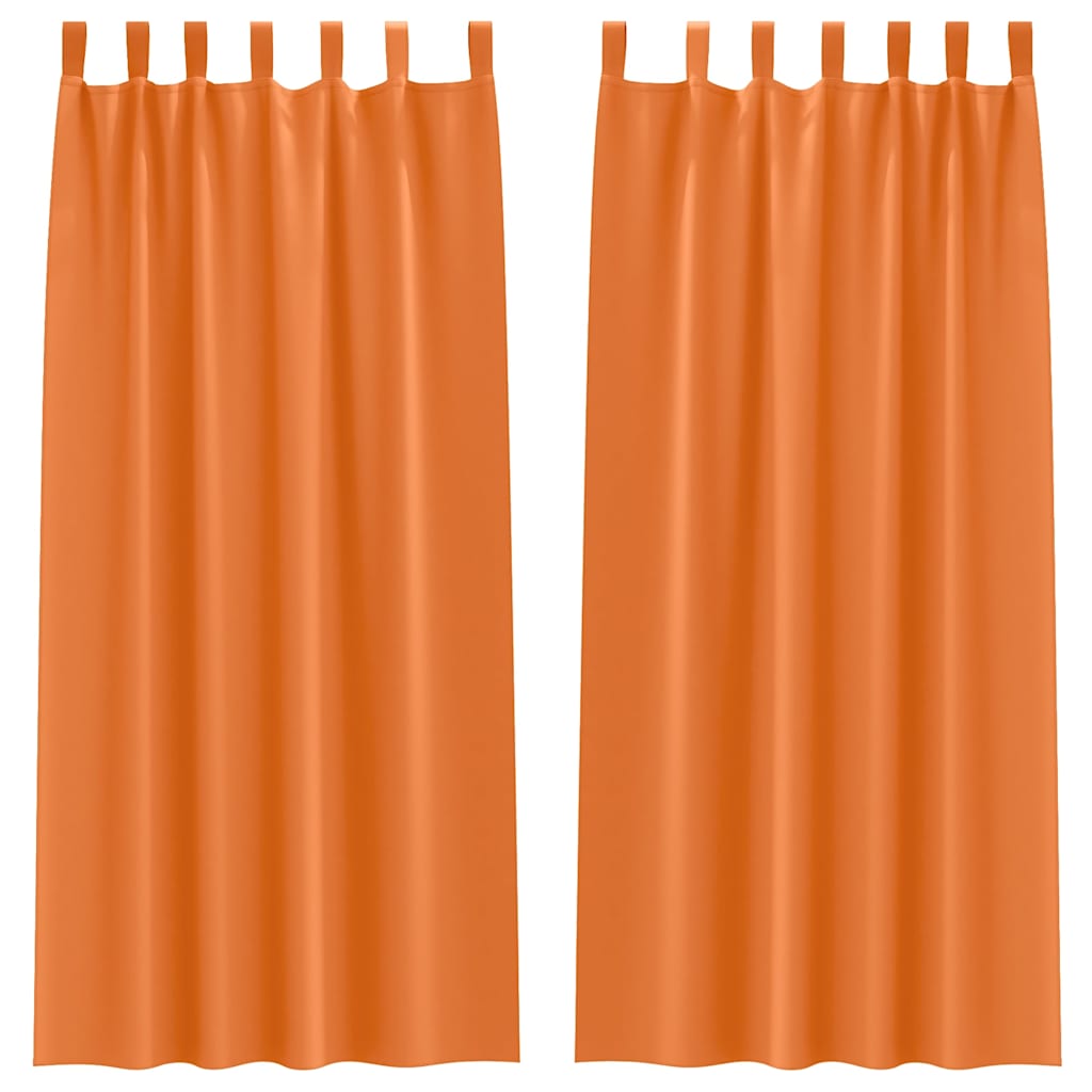 Rideaux Rouges 15 Ft Delong Rideaux 2 pcs Orange vif 245 x 140 cm Polyester | Leroy Merlin
