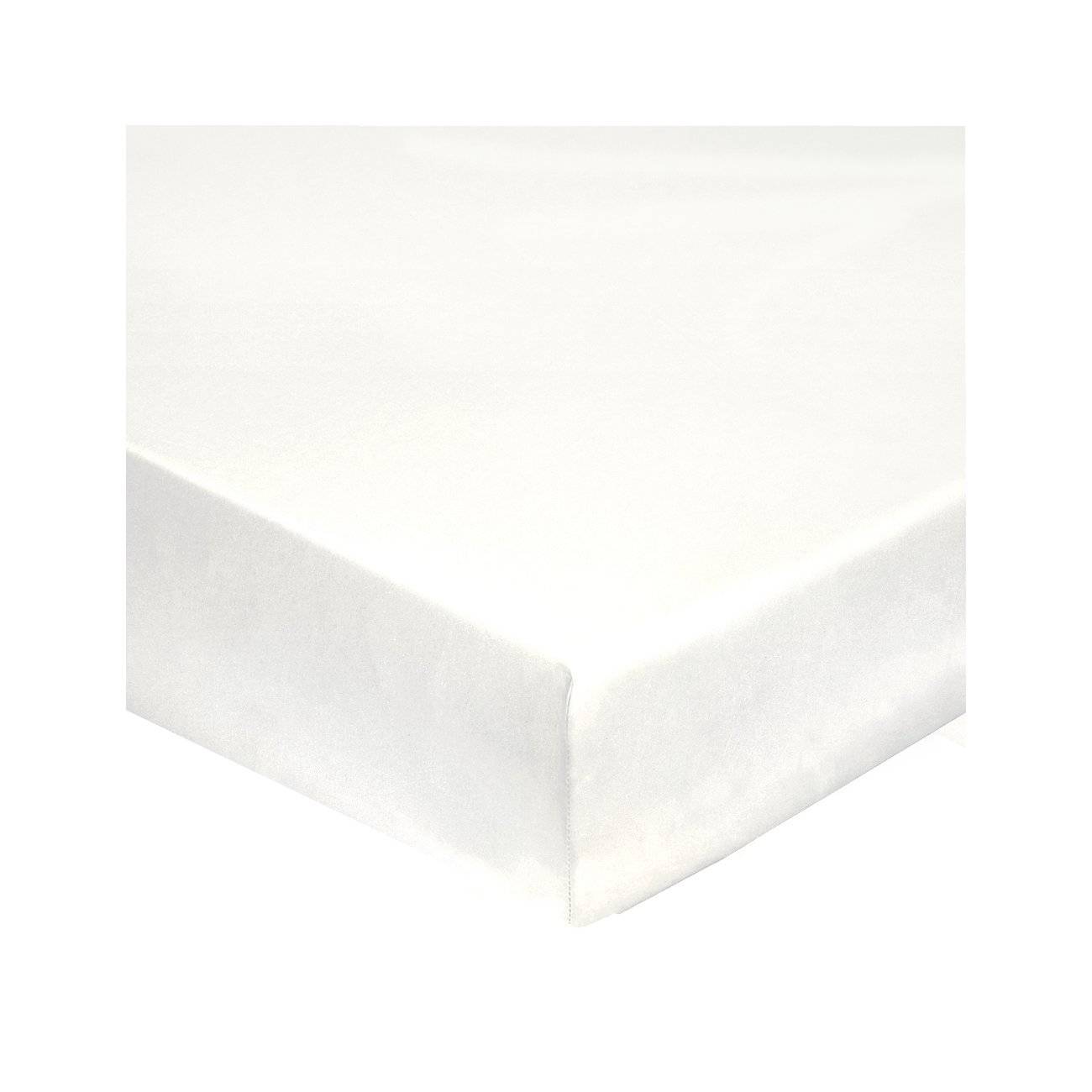 Drap housse percale lavée Bohème-160 x 200 cm-Blanc - 4
