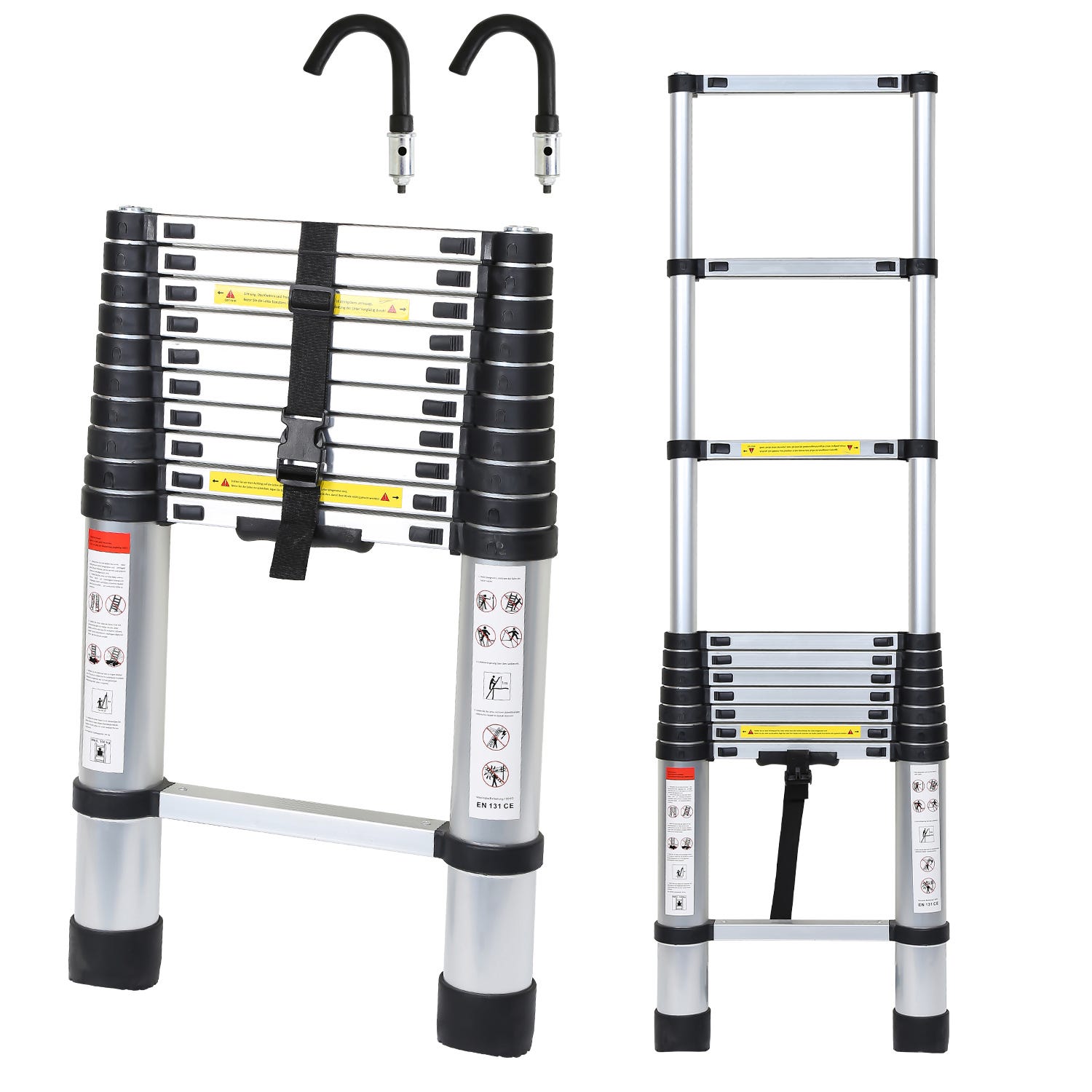 Escalera telescópica Escalera extensible de aluminio ligera y ...