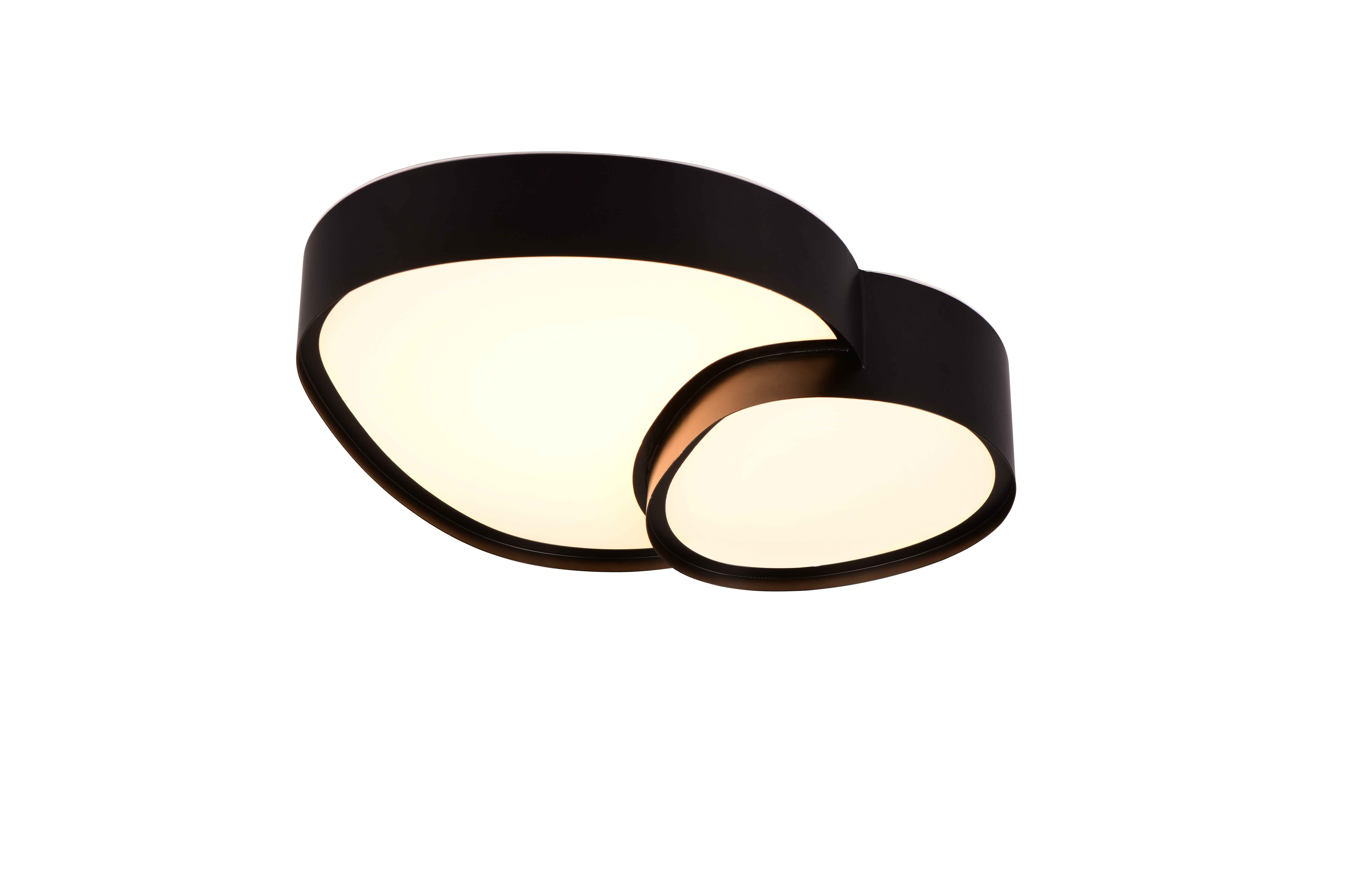 Plafon LED z pilotem RISE czarno-biały 21W Odcienie bieli 2400lm metal wym:11x43x36cm IP20 Trio