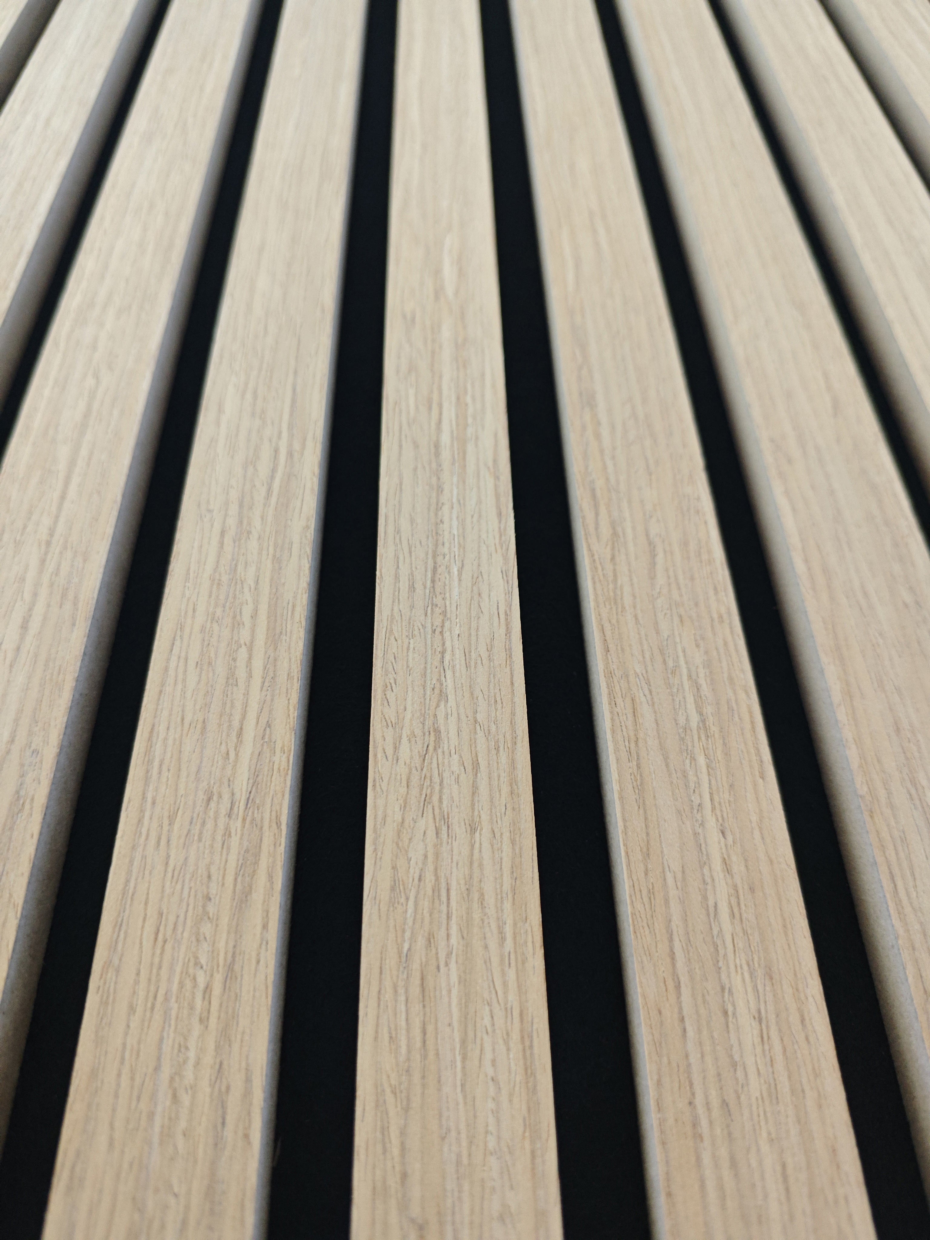 Lot de 3 Panneaux Muraux Décoratifs Acoustiques Bois MDF 260x30cm Chêne foncé AntiBruit, Facile à Poser - 3