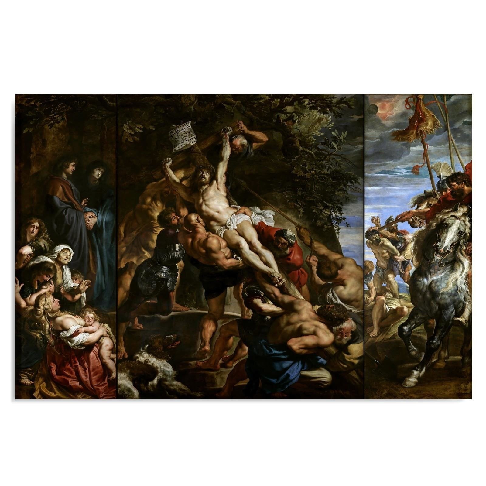 Obraz, Podniesienie Krzyża - P. P. Rubens reprodukcja 100x70