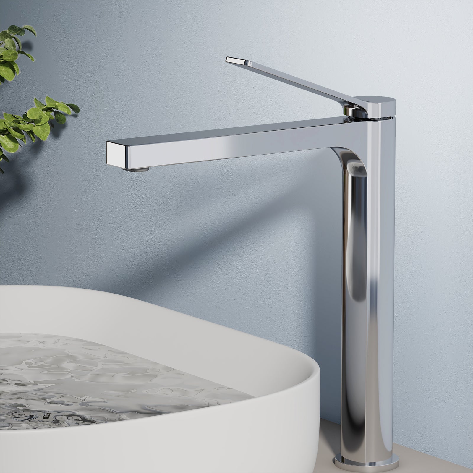 EMKE Bateria umywalkowa wysoka chrom 33.5 cm