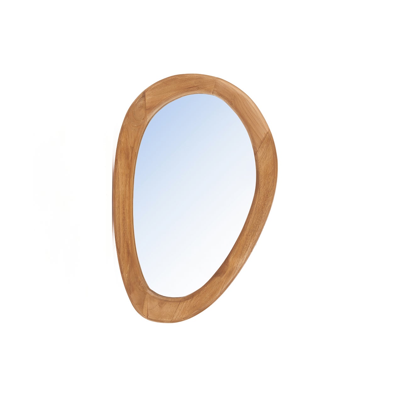 Bazar Bizar Espejo De Madera De Teca En 40X60x3 Cm Marrón , Leroy Merlin