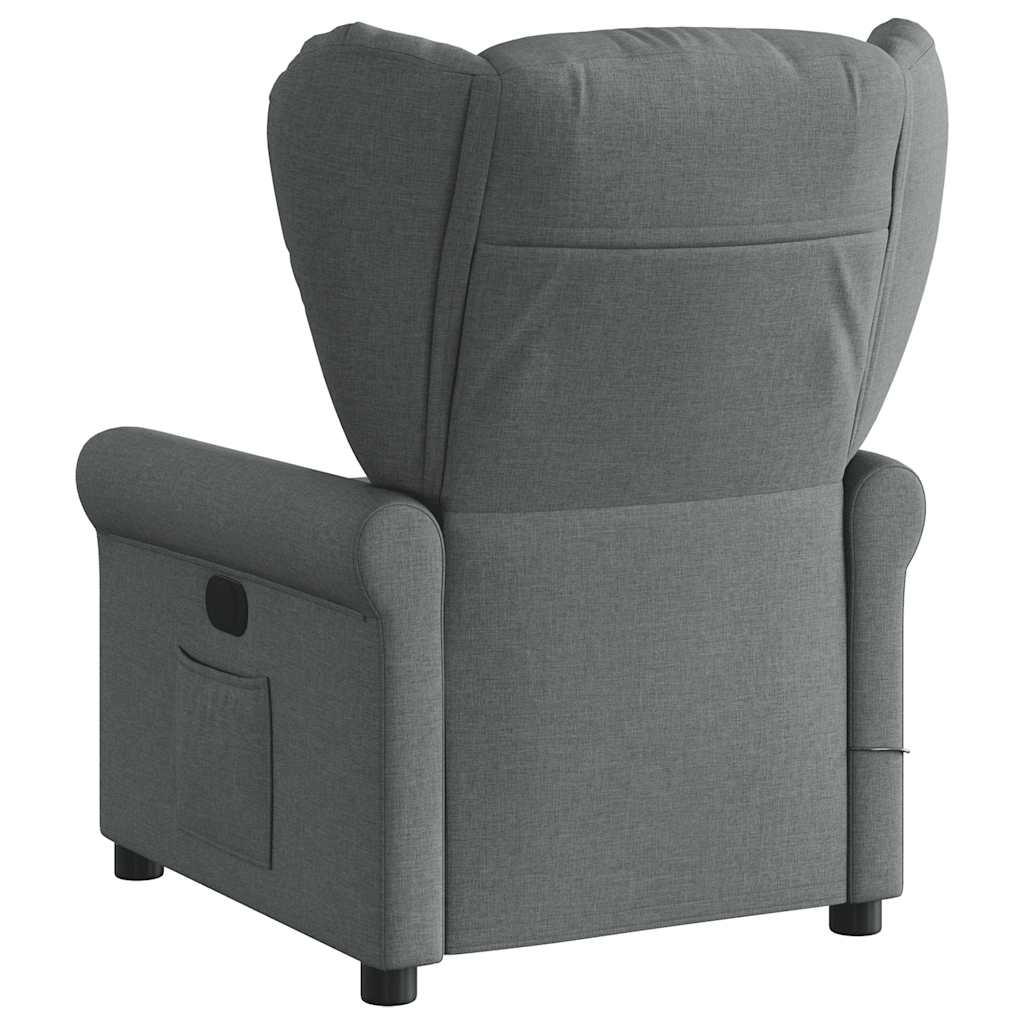 Fauteuil inclinable de massage | Fauteuil de relaxation | Chaise de relaxation électrique gris foncé tissu CFW296094 - 6