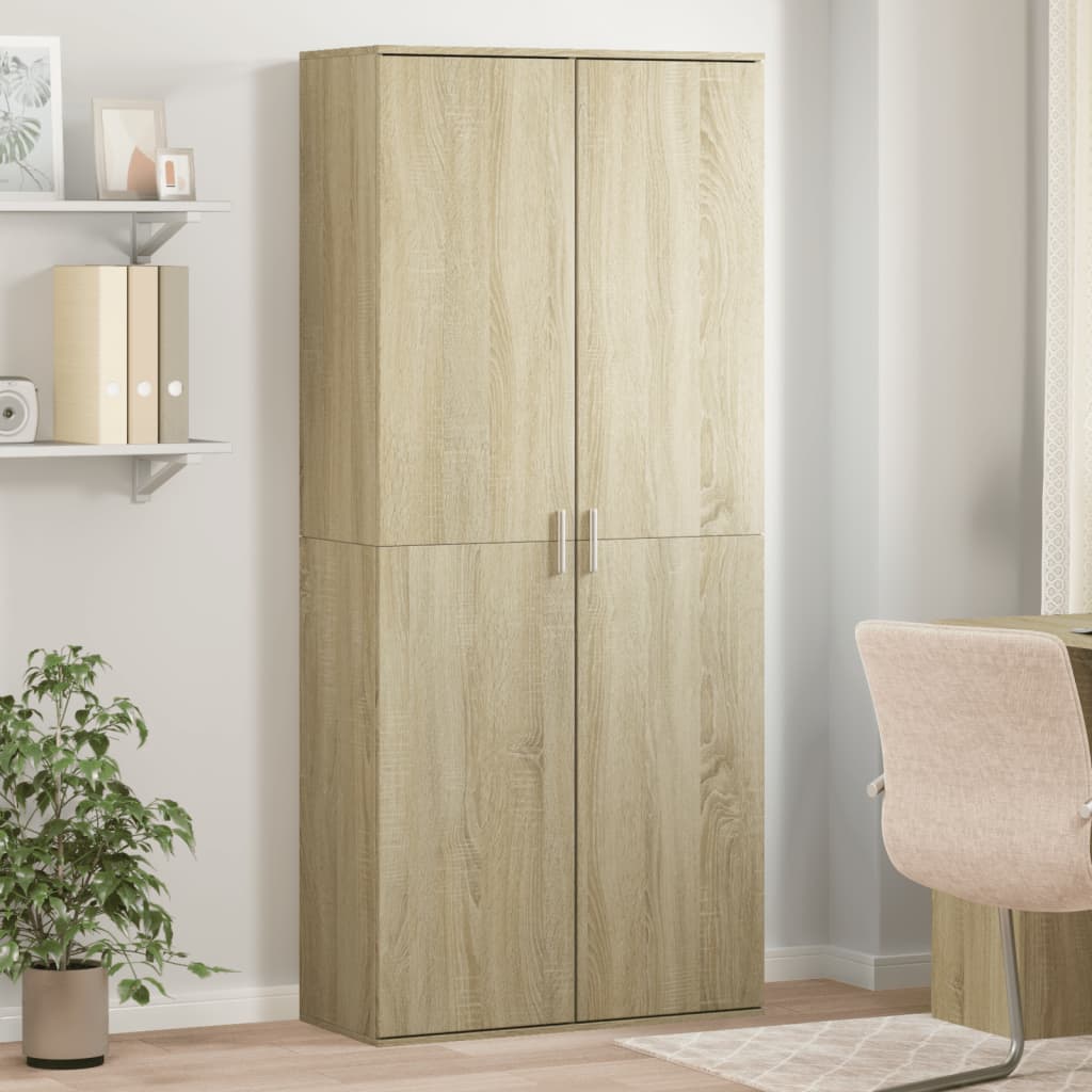 Credenza WIFESE Stile Industriale | Rovere Sonoma, 104x35x70 Cm | Mobile Con 2 Cassetti E 2 Ante Per Soggiorno - 2