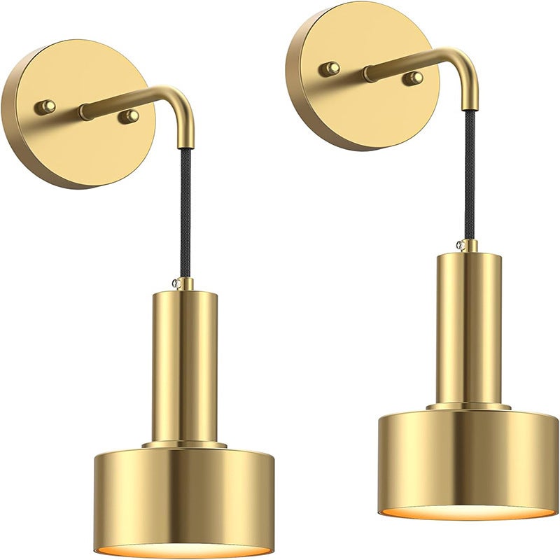 2 kinkiety ścienne wewnętrzne, kinkiety LED E27, dekoracyjne lampki nocne, żarówki nie są dołączone