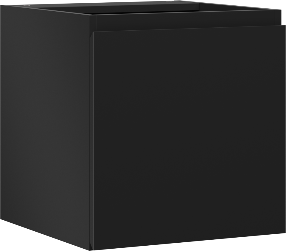 Mexen Orio szafka łazienkowa podumywalkowa 45 cm, 1 drzwi, czarna mat - 91A11-04547-1-BF71