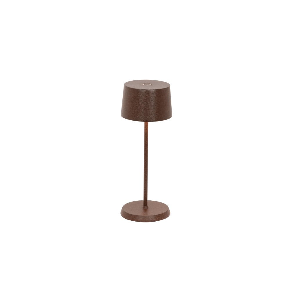 Lampa stołowa LED Zafferano OLIVIA PRO MICRO Corten, akumulatorowa i ściemnialna