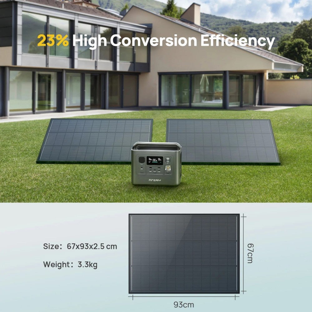 Panneau solaire monocristallin en verre AFERIY AF-SG120 de 120 W - 3