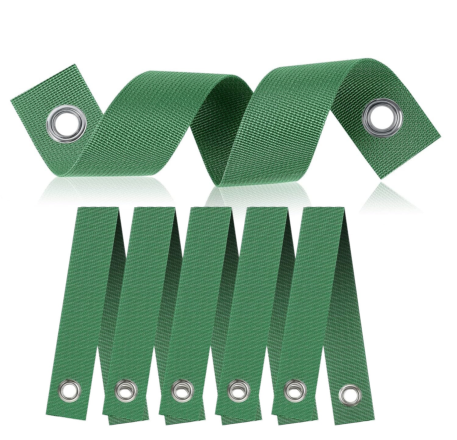Lot De 6 Sangles D'Arbre 40 Cm Avec Œillets - Renforts Solides En Nylon Pour Tuteurer Et Protéger Vos Jeunes Arbres Contre Le Vent