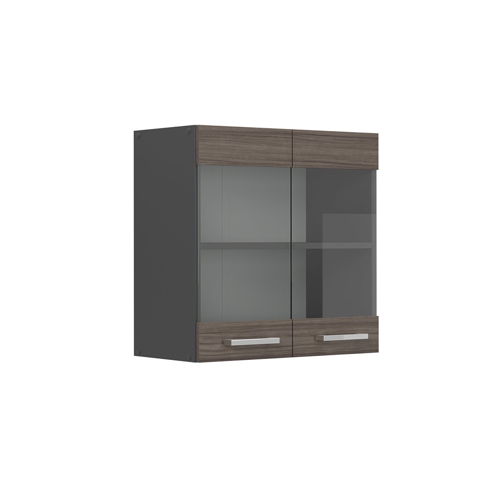 Vicco Szklana szafka kuchenna R-Line, Szlachetna szarość, 60 cm