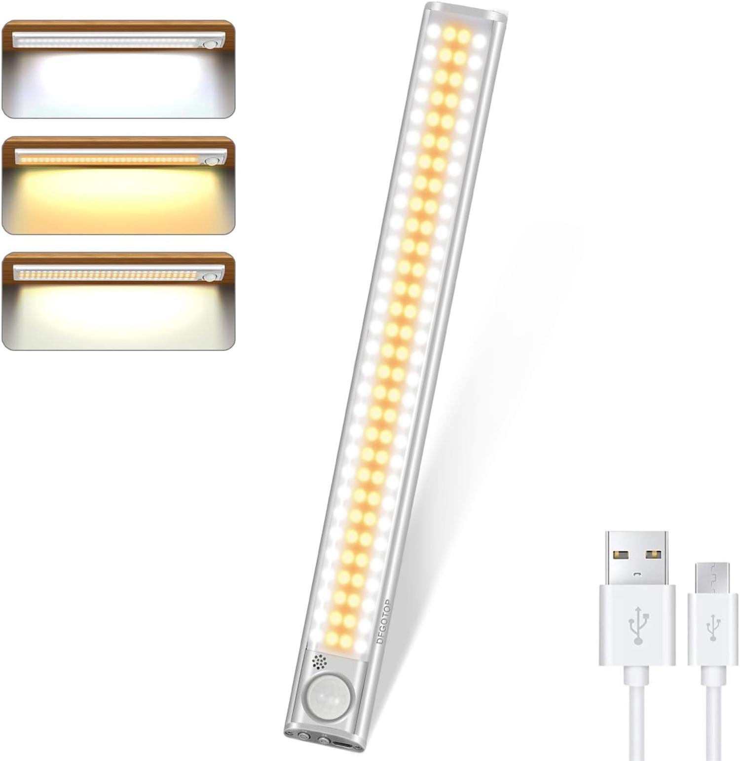 Luce Aradio LED Con Sensore, 4 Odalità, 36 LED Agnetica USB - 2