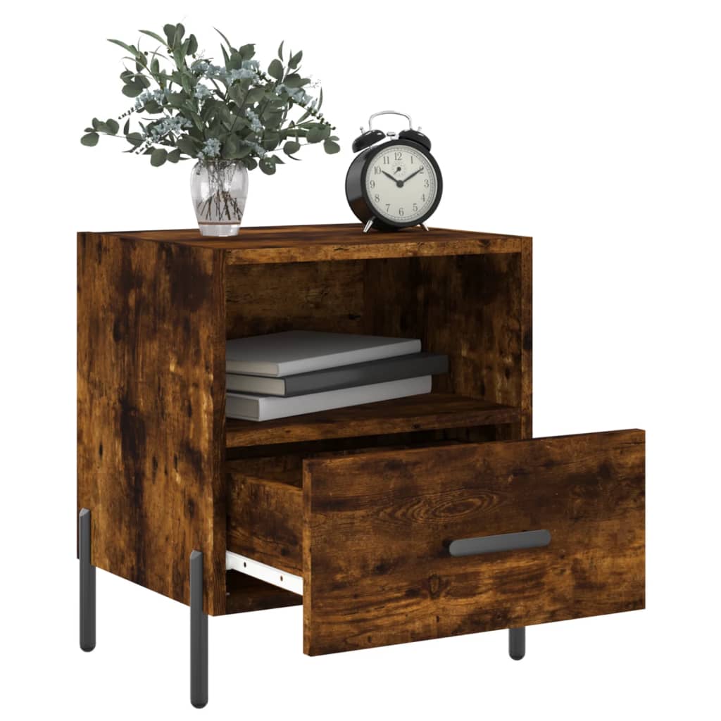 Lot de 2 Tables de chevet，Table d'appoint, Table de nuit pour Salon Chambre chêne fumé 40x35x47,5cm bois d’ingénierie679310 - 3