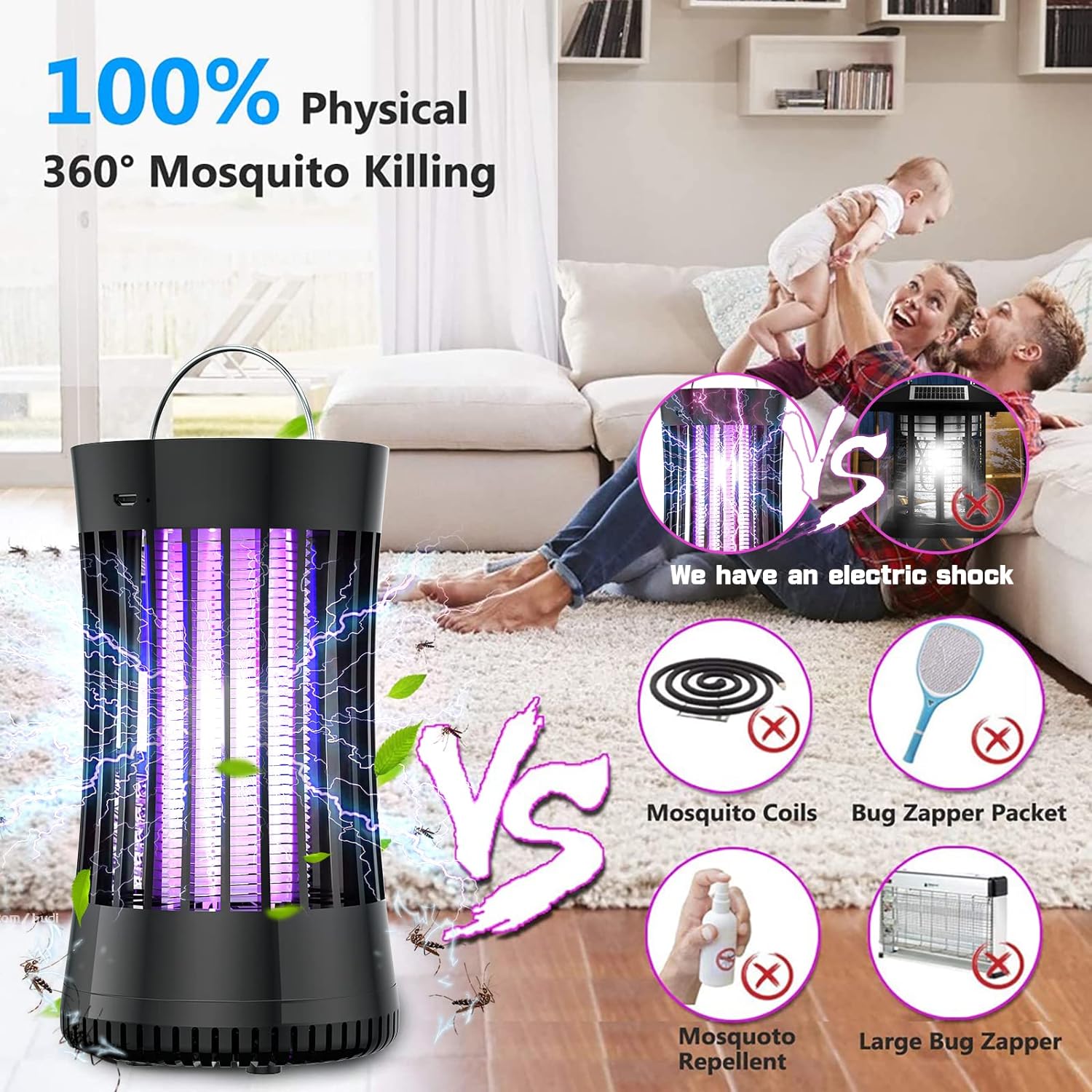 LAMPE ANTI-MOUSTIQUES USB SILENCIEUSE ⚡ Tu en as marre des moustiques