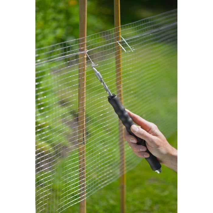 NATURA Lotto di 200 fascette con fibbia in acciaio zincato per macchina ritorcitura filo - (L16 cm x Ø1 mm) - 3