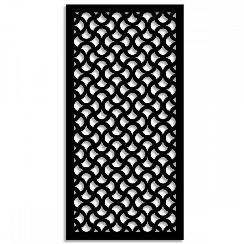 DROPS - Panel perforowany - Parasol w kolorze CZARNYM, rozmiar 47x94 cm, grubość 10 mm