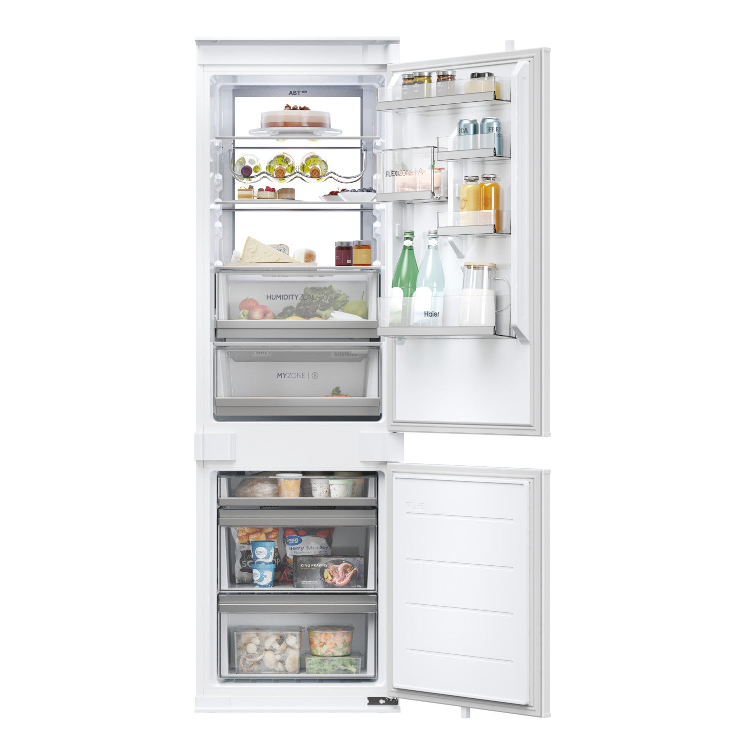 Haier Frigorífico Combi HBW7518BT Blanco 268L Total No Frost - Imagen 2