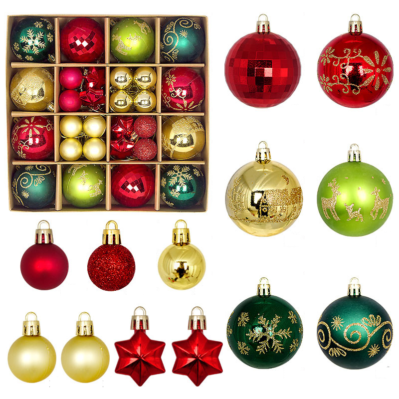 72 decorazioni per l'albero di Natale, Set di palline di Natale infrangibili, palline di Natale da appendere, decorazioni natalizie, regalo di Natale | Leroy Merlin