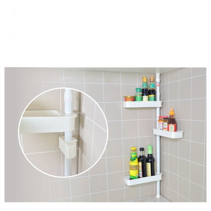 Étagère de cuisine d'angle sans perçage, rangement mural pour épices et bocaux, support à couteaux, étagère tournante à plusieurs niveaux, 30 cm - 6
