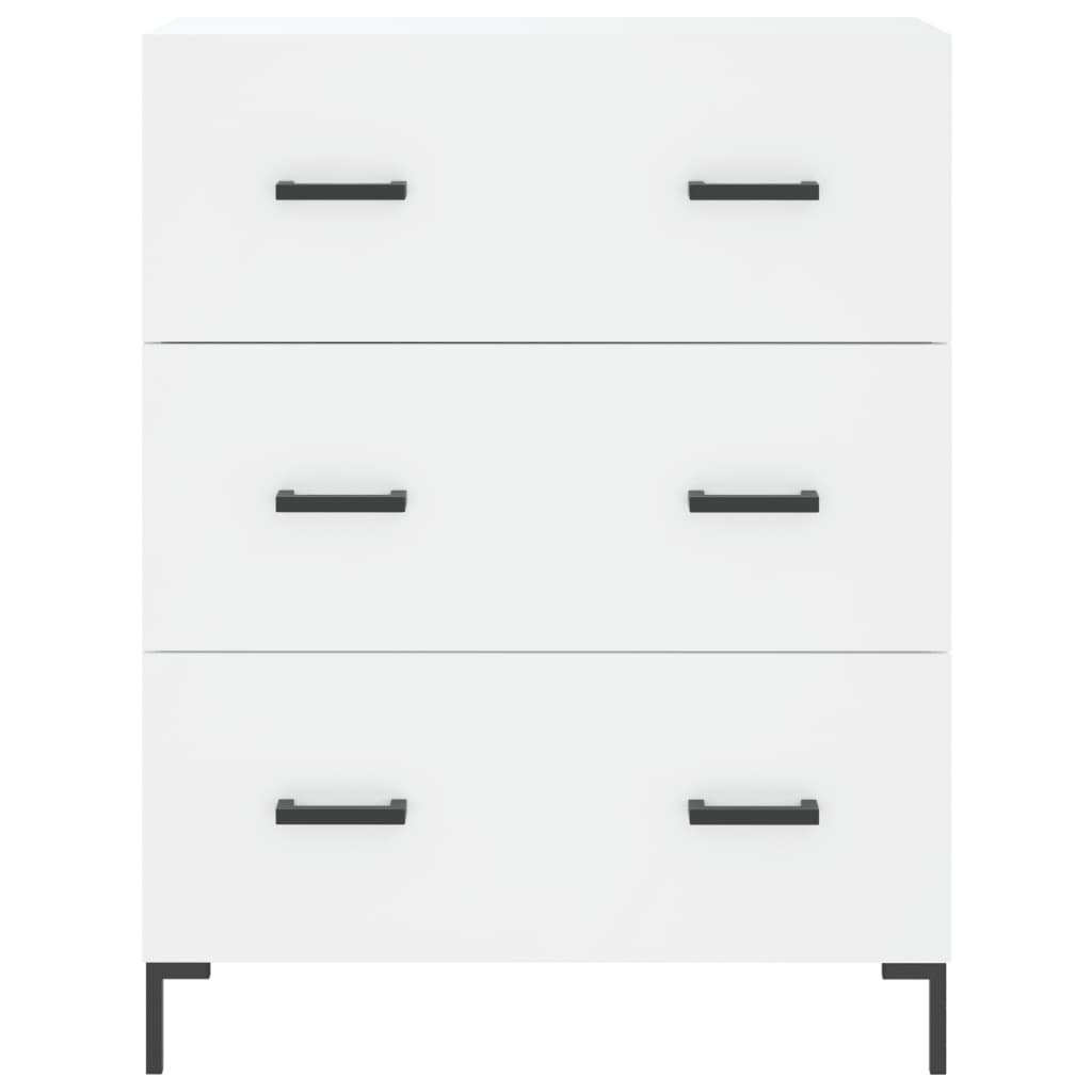 Buffet haut Blanc 69,5x34x180 cm Bois d'ingénierie - 8