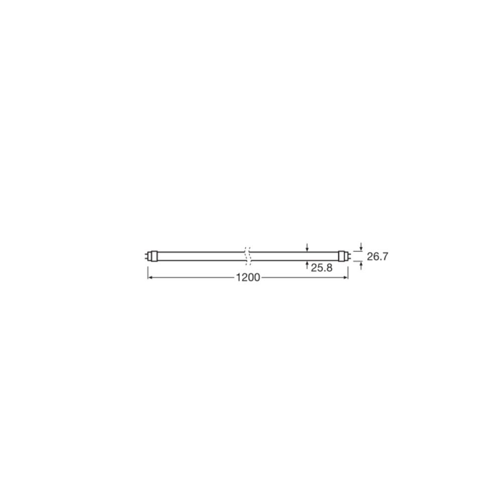 Tube LED T8 Ledvance/Osram G13 13,5W 2100Lm 4000K 190º IP20 - 2