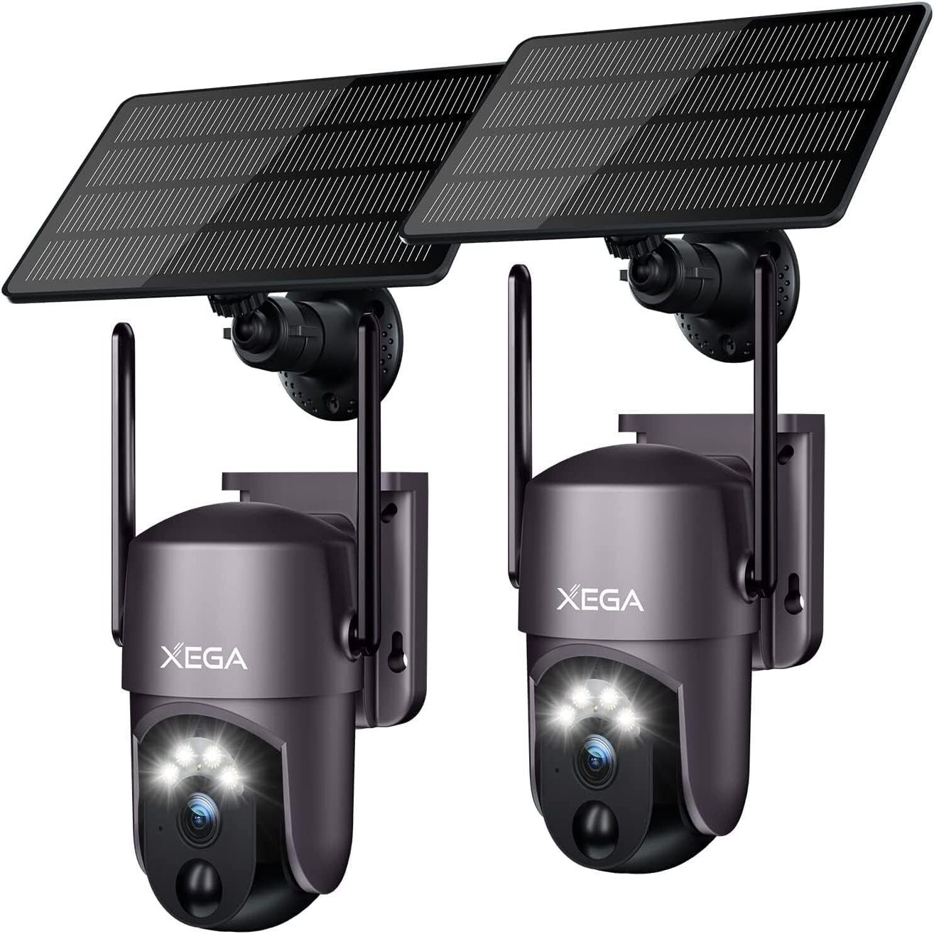 Pannello Solare Wireless Pannello Solare Xega 20W Per Telecamere Sicurezza Esterno - Type-C, Cavo 3m, Nero E Scheda SIM