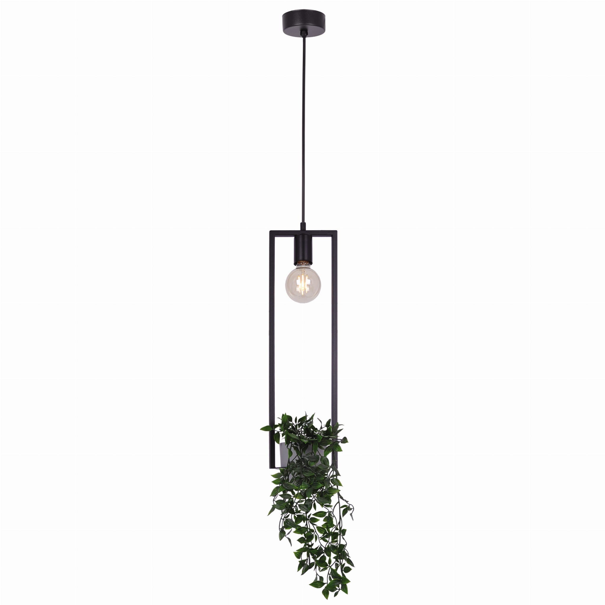 Lampa sufitowa wisząca Estera czarno-szara 1xE27x60W wym: 100 x 15 x 15 cm metal Kaja