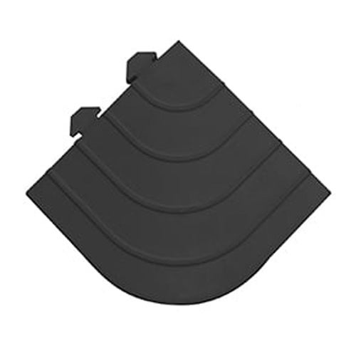Alfombra modular para el puesto de trabajo - alfombra antifatiga - esquinero negro