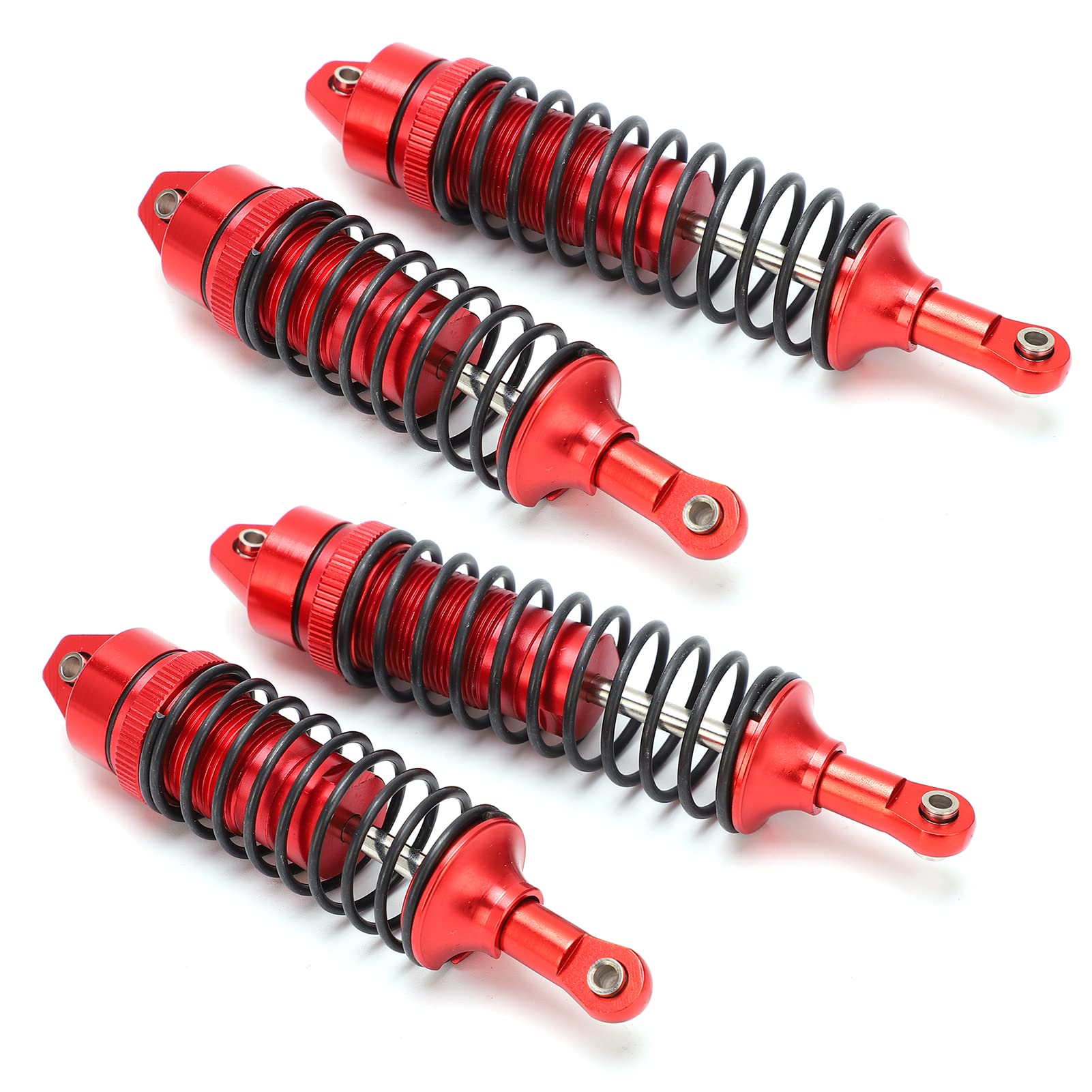 Set ammortizzatori anteriori posteriori per Traxxas Slash 4x4/Huanqi 727 Mountain Rat Truck (rosso) - 3