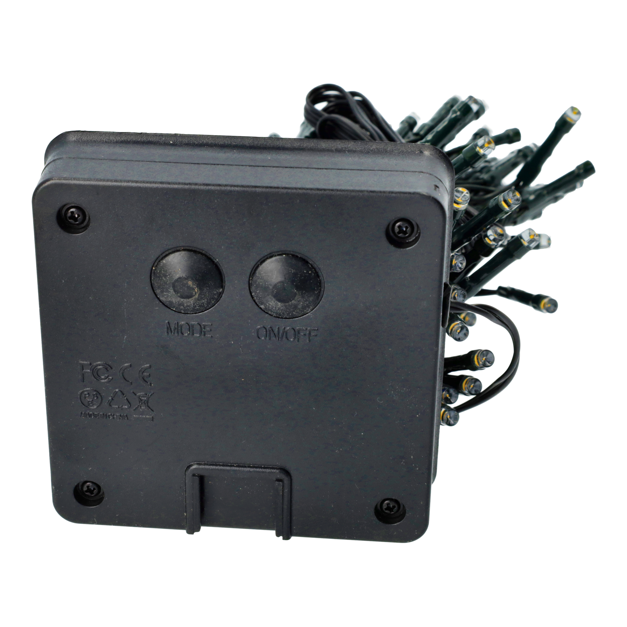 Jandei Guirnalda Led 20m 200 Led con Panel Solar 8 funciones, Blanco cálido 3000K, Batería Recargable 1200mA, Resistente al Agua - 6