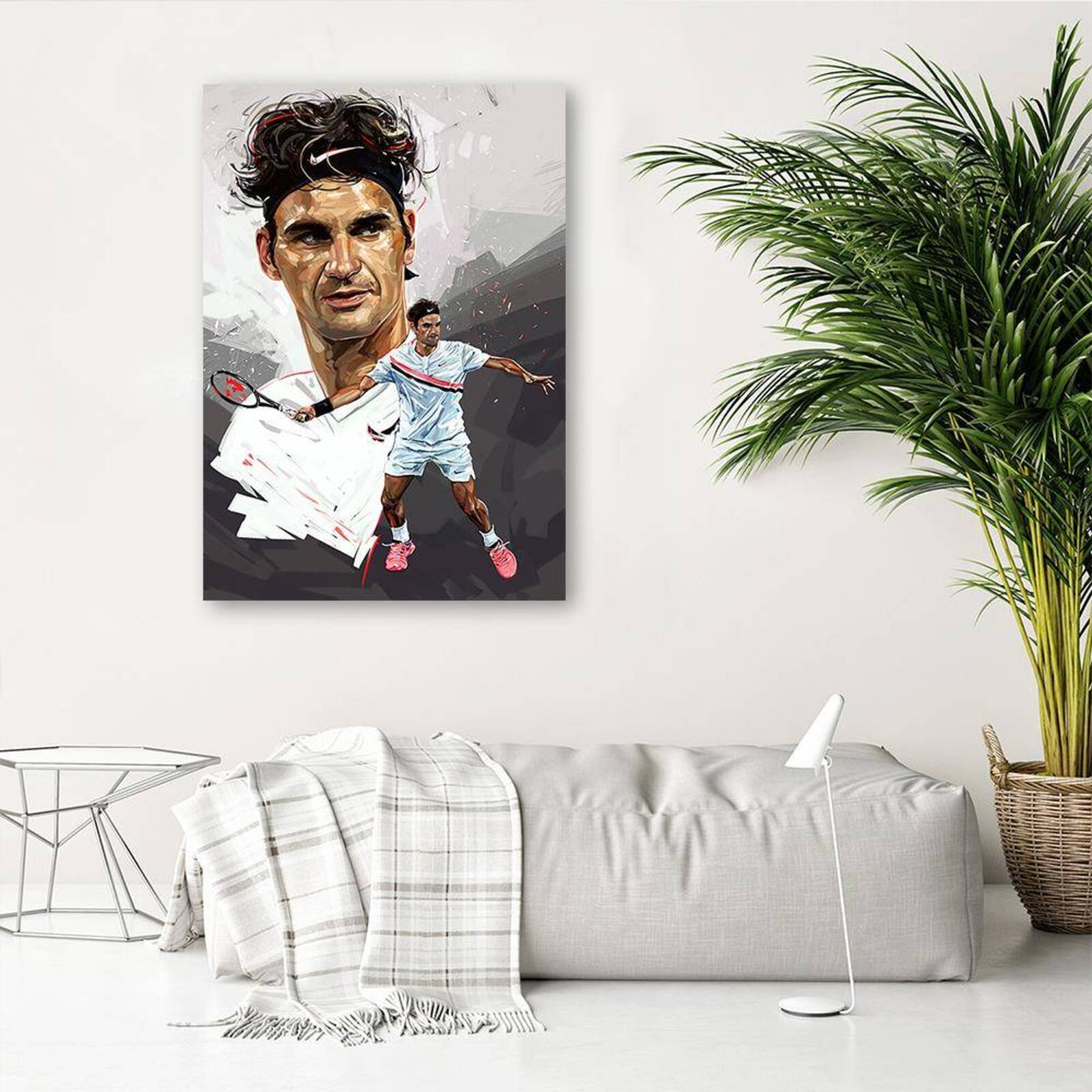 Tableau tennis portrait de Roger Federer - 70 x 100 cm - 3