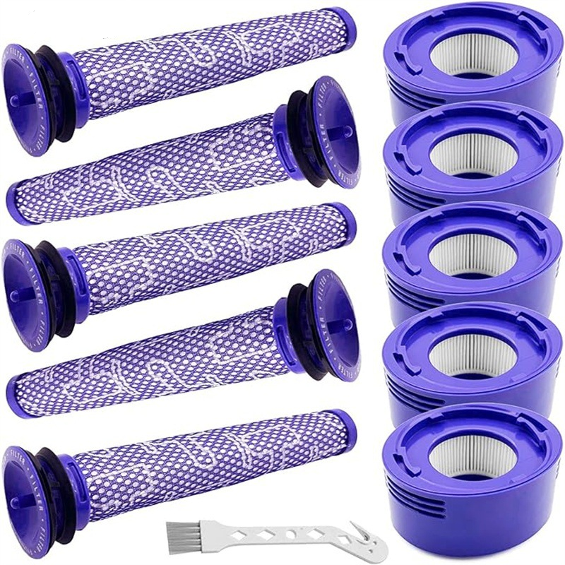 Filtry zamienne do odkurzacza Dyson V8 V7, 4 filtry końcowe, 4 filtry wstępne, części zamienne, części zamienne