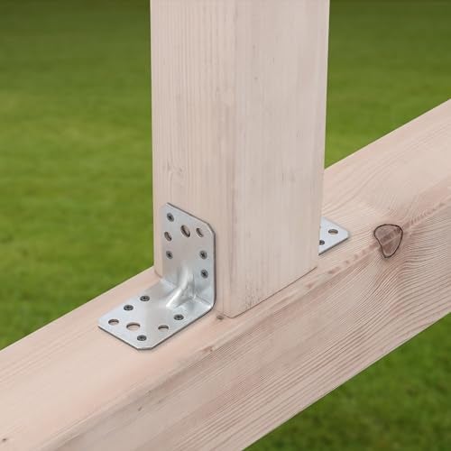 DOJA Barcelona | Equerre Metal | 20 Pcs Equerre Fixation | 60 x 60 x 15 x 2 mm | Acier Galvanisé | Corniere Acier pour Equerre Etagere Murale, Tasseau Bois, Meuble d'Angle, Claustra Bois Exterieur