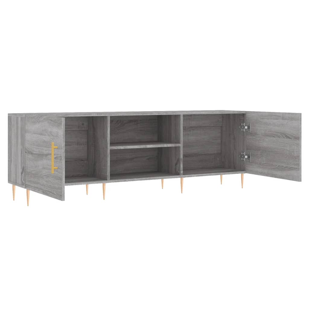 Meuble TV sonoma gris 150x30x50 bois d'ingénierie - 6