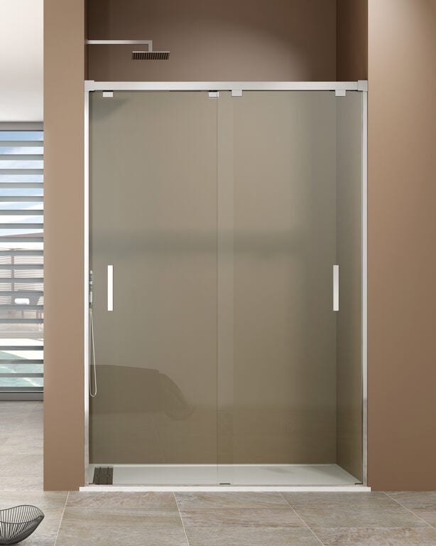 Paravan frontal BYPASS 2 uși glisante 150 cm (138-148) crom