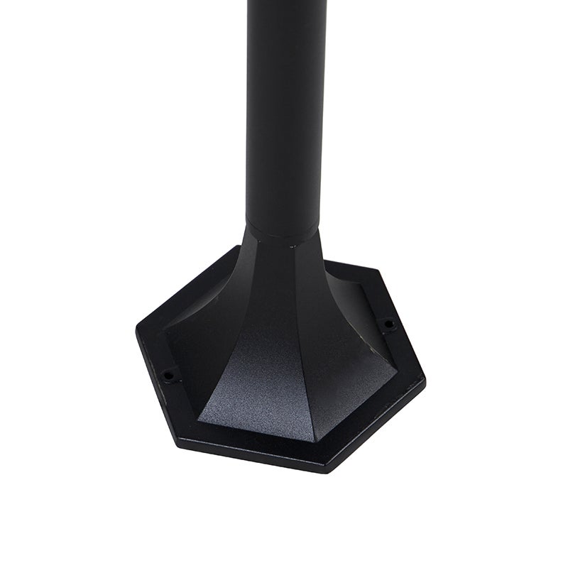 Qazqa classic-antique lanterne da esterno per giardino - New Orleans - nero, max. 60w, compatibile con lampadines LED, e27 - 8