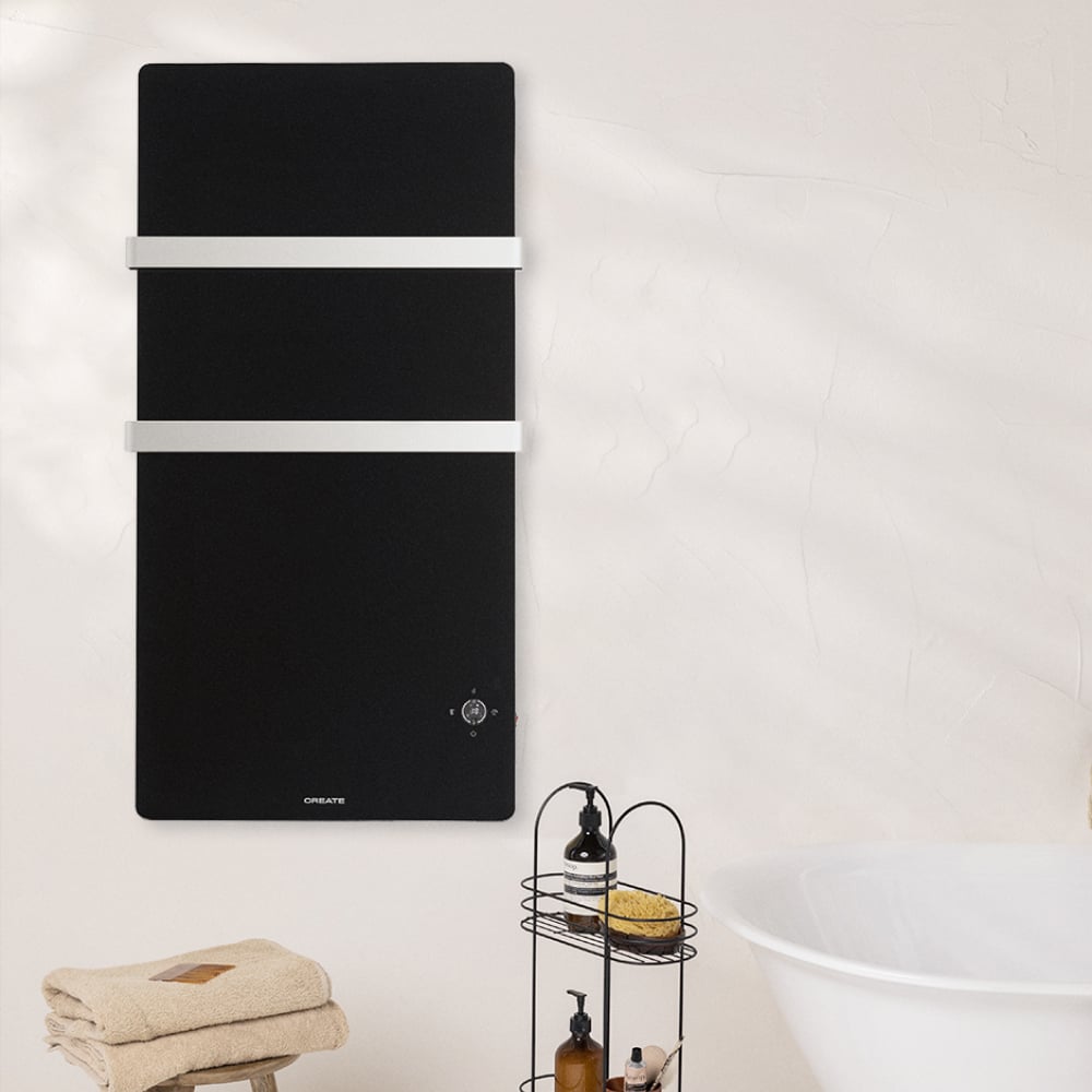 WARM TOWEL CRYSTAL - Elektryczny szklany wieszak na ręczniki z wifi 600W