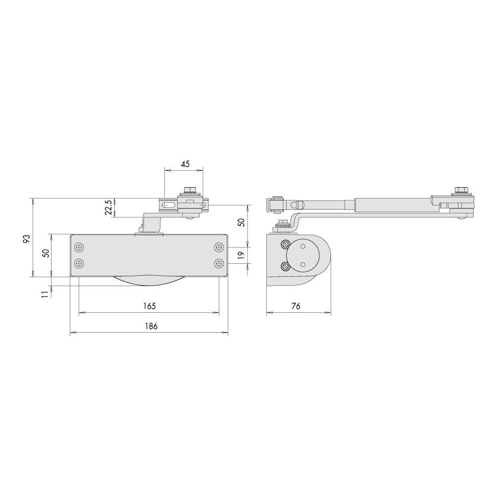 CISA CHIUDIPORTA SMART-PLUS ALLUMINIO C1416 C/A