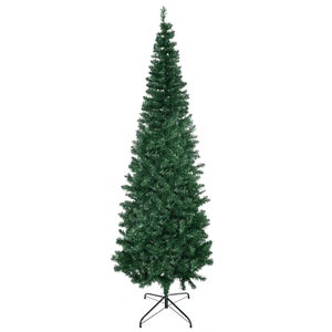 Albero Di Natale Slim Innevato 210 Cm - Pino Realistico Superfolto, Base Stabile, Apertura Ombrello - Foto 7