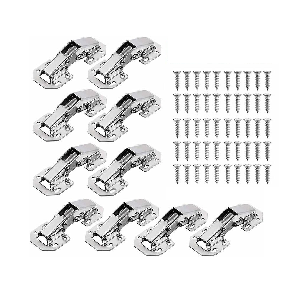 Cerniere Per Ante Cucina - Confezione Da 10 Pezzi In Acciaio Nichelato Da 35mm, Apertura 110° - Per Armadi E Mobili - Foto 9