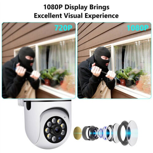 Camera Surveillance WiFi Extérieure, Caméra Étanche,Vision Nocturne en Couleur, Audio Bidirectionnel,Détection de Mouvement 1080P HD - 7