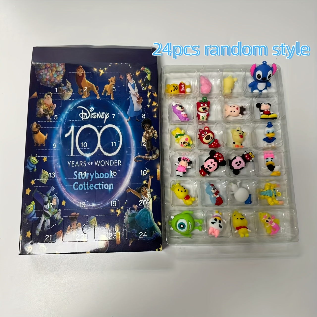 Calendario dell'Avvento Disney da 24 giorni, scatole regalo natalizie, giocattoli di Topolino, regali per bambini a tema cartoni animati, decorazioni - 5