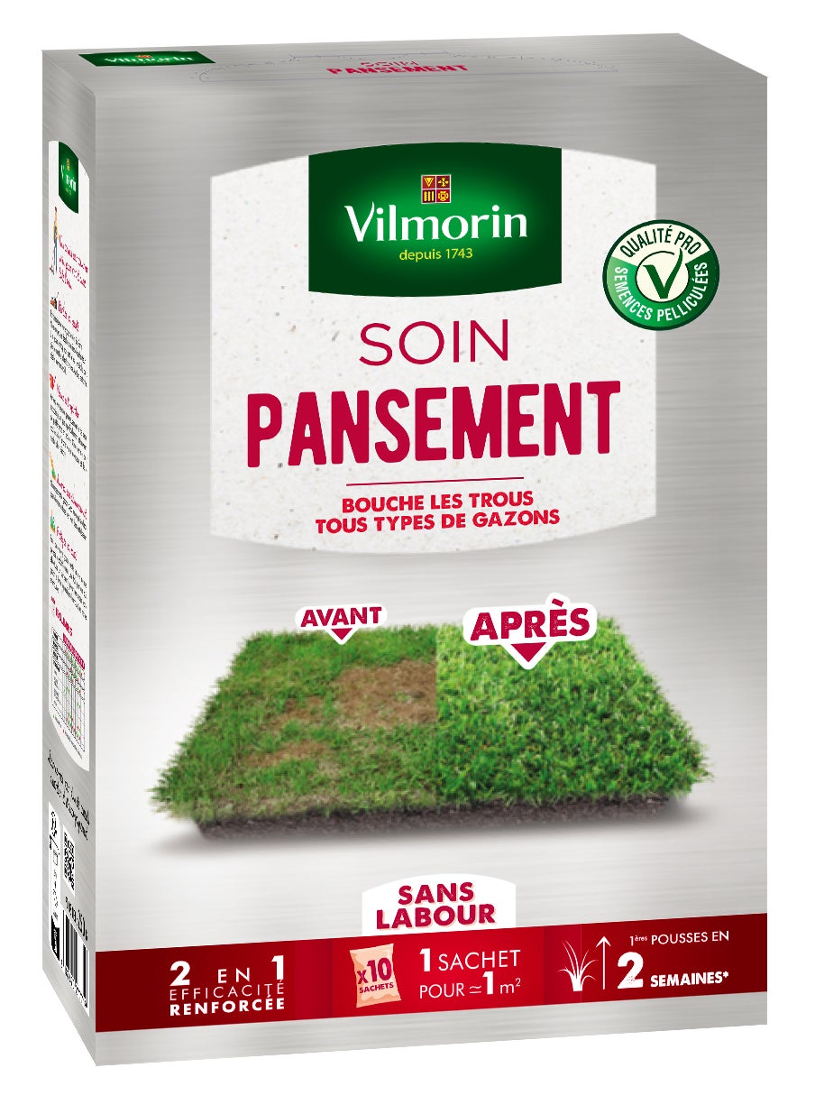 Gazon Ultra Résistant - Label Rouge - 1 kg + Soin Pansement 2 en 1 - 25 g (x10) - 3
